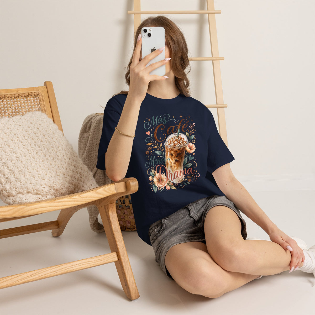 Más Café Menos Drama Shirt, Funny Coffee Lover Tee, Spanish Coffee T-Shirt