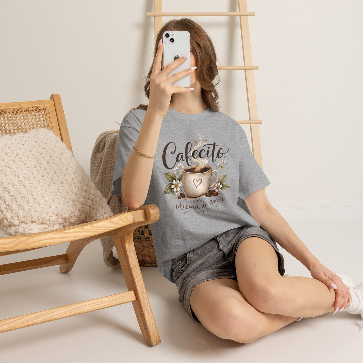 Cafecito Es Mi Idioma de Amor Shirt, Spanish Coffee Shirt, Cozy Café T-Shirt