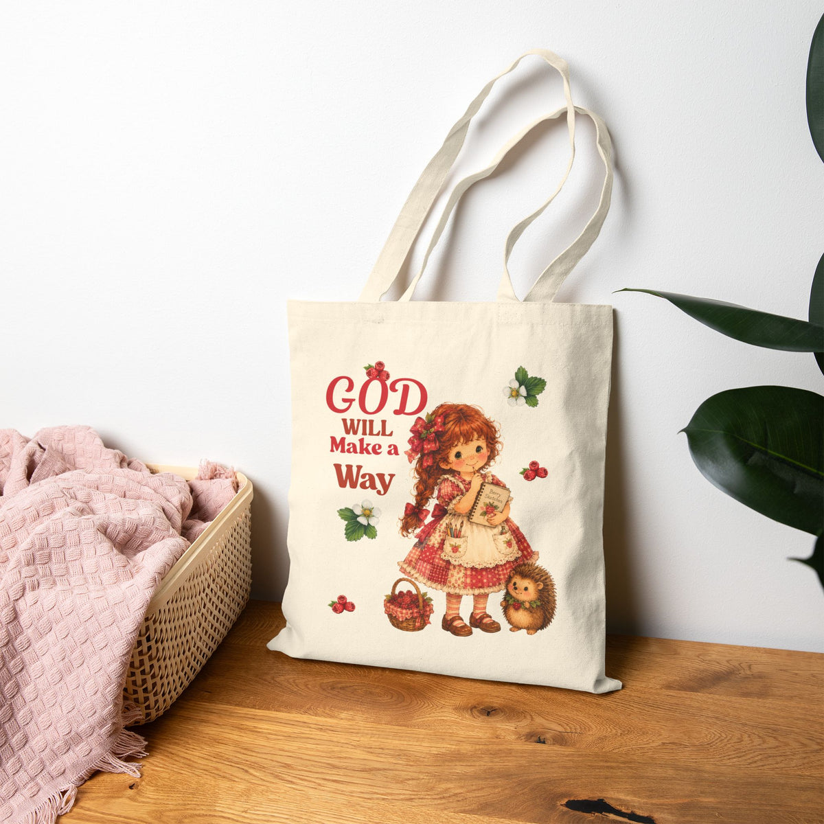 Christian Canvas Tote Bag, Christian Gift- God Will Make a Way
