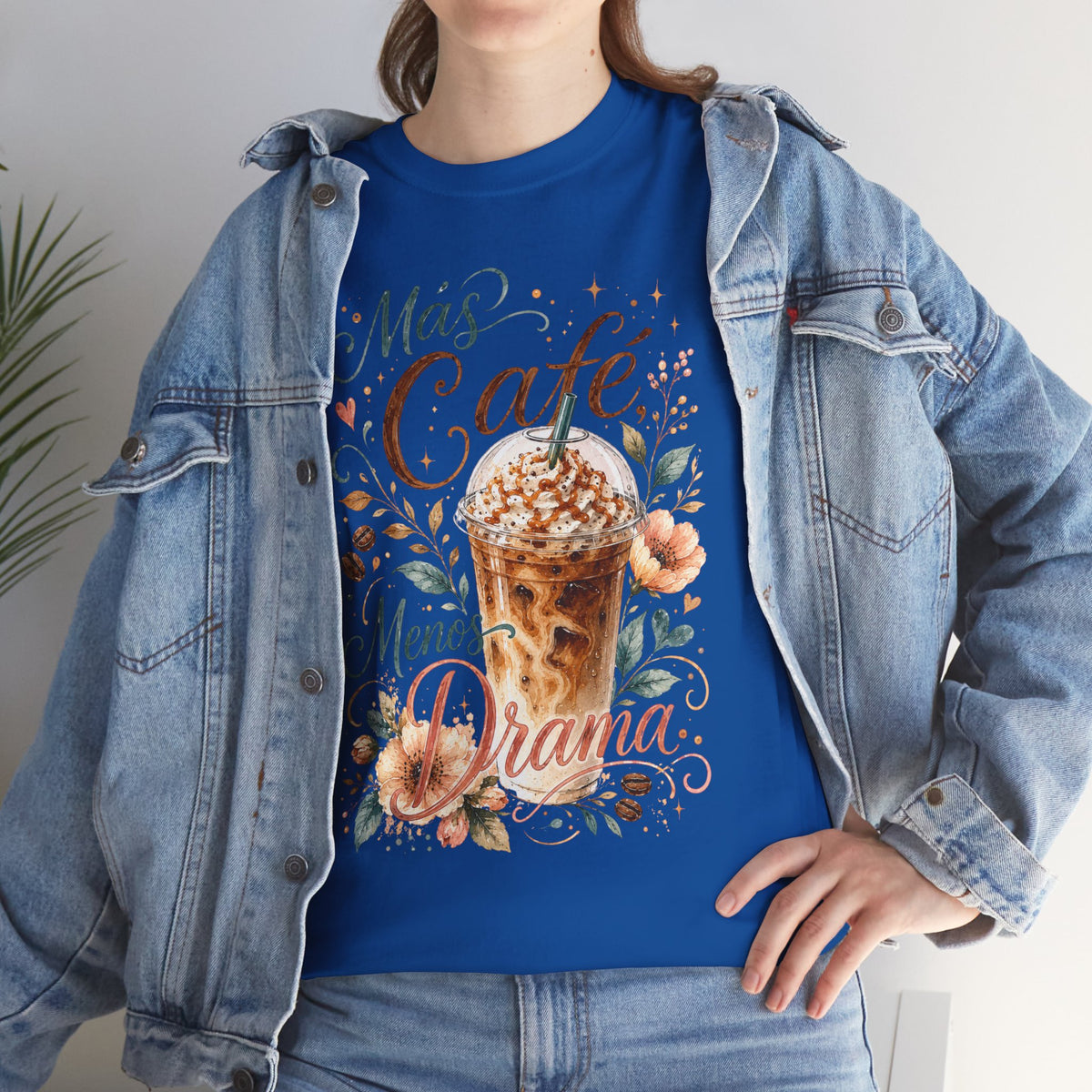Más Café Menos Drama Shirt, Funny Coffee Lover Tee, Spanish Coffee T-Shirt