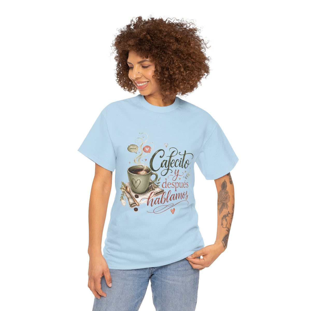 Cafecito y Después Hablamos Shirt, Funny Spanish Coffee Lover Tee