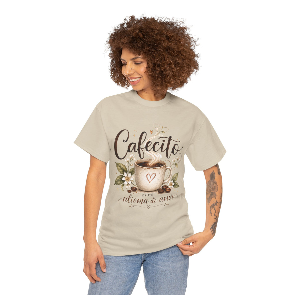 Cafecito Es Mi Idioma de Amor Shirt, Spanish Coffee Shirt, Cozy Café T-Shirt
