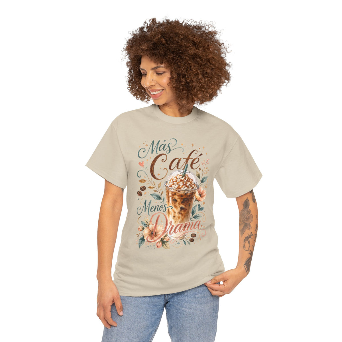 Más Café Menos Drama Shirt, Funny Coffee Lover Tee, Spanish Coffee T-Shirt
