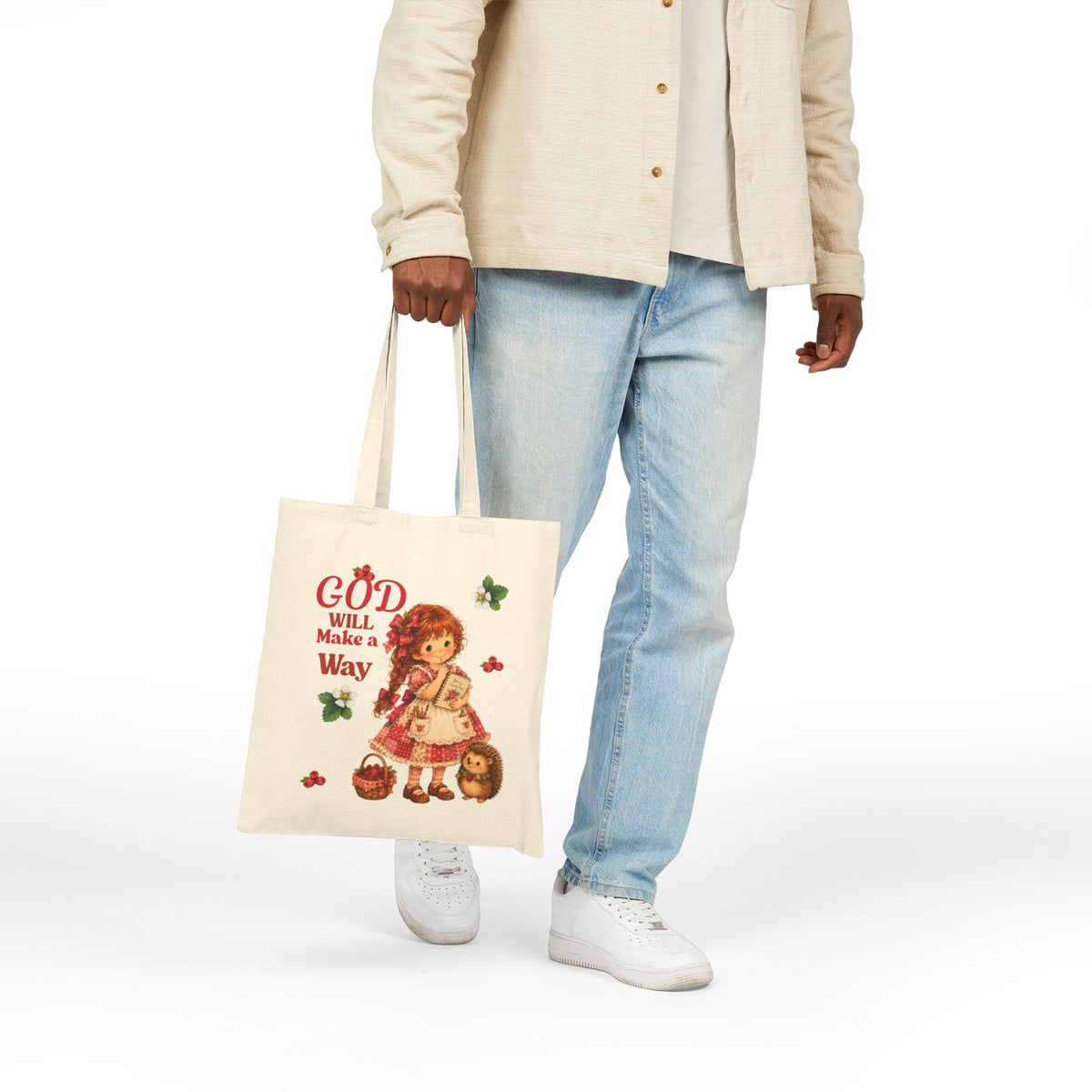 Christian Canvas Tote Bag, Christian Gift- God Will Make a Way