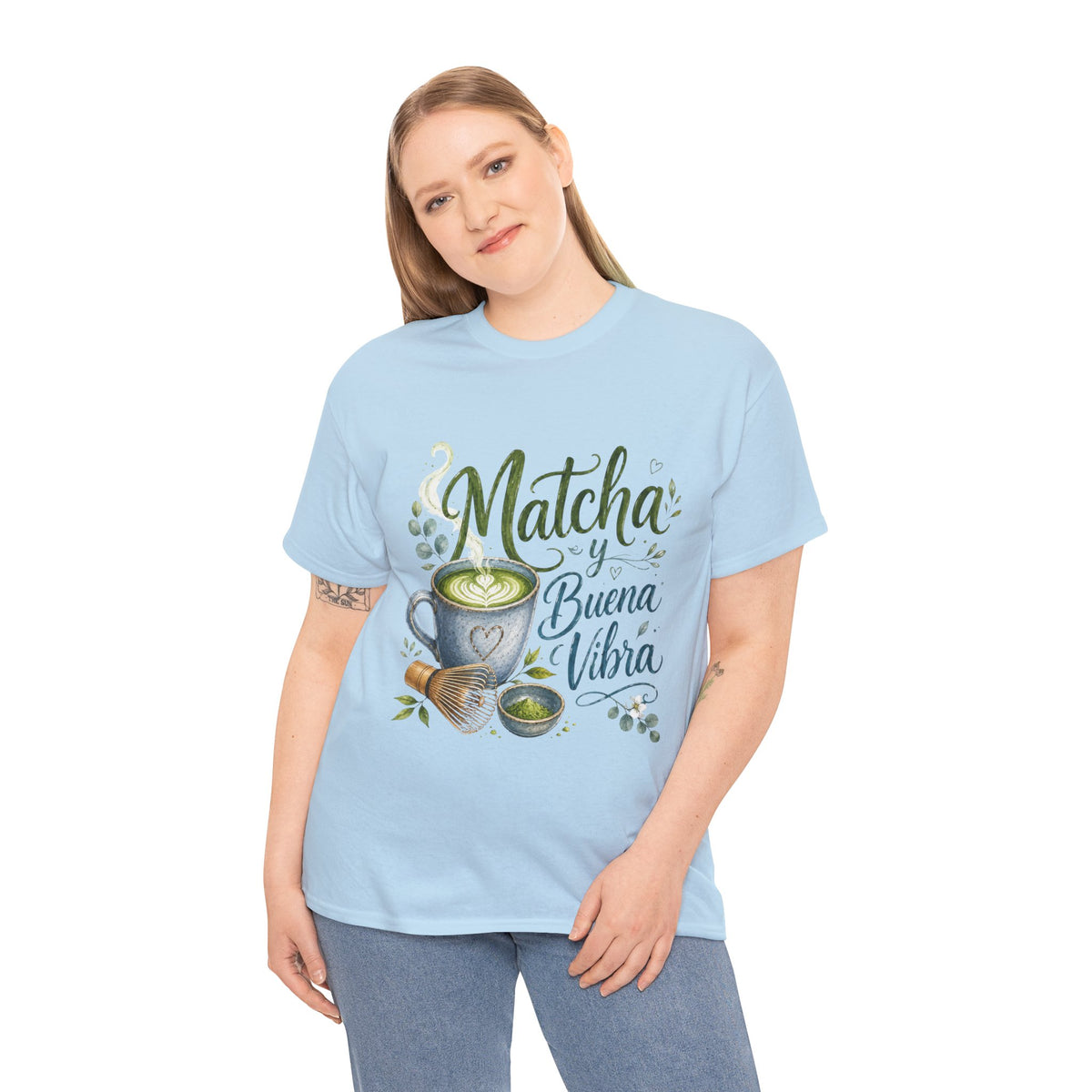Matcha y Buena Vibra Shirt, Spanish Matcha Lover Tee