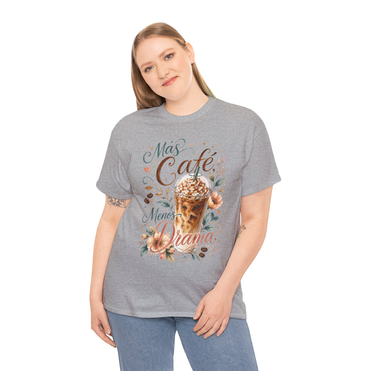 Más Café Menos Drama Shirt, Funny Coffee Lover Tee, Spanish Coffee T-Shirt