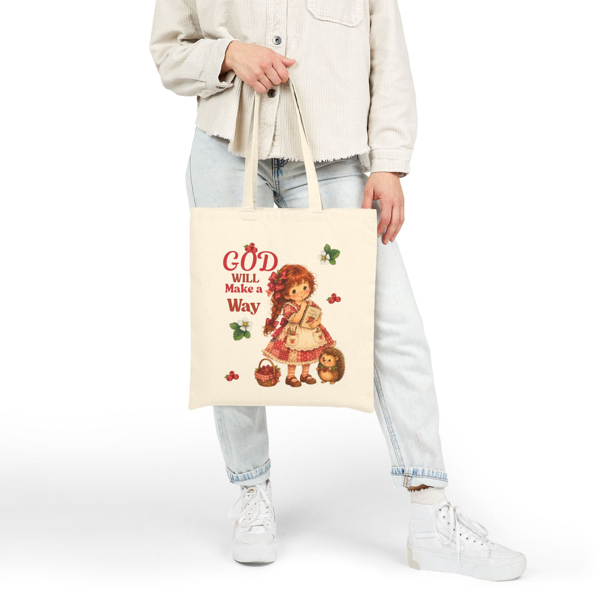 Christian Canvas Tote Bag, Christian Gift- God Will Make a Way