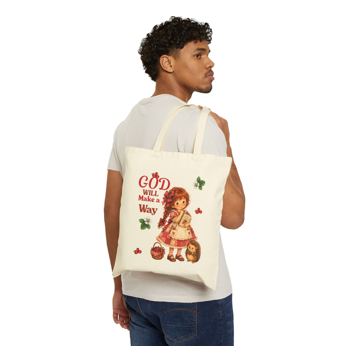 Christian Canvas Tote Bag, Christian Gift- God Will Make a Way