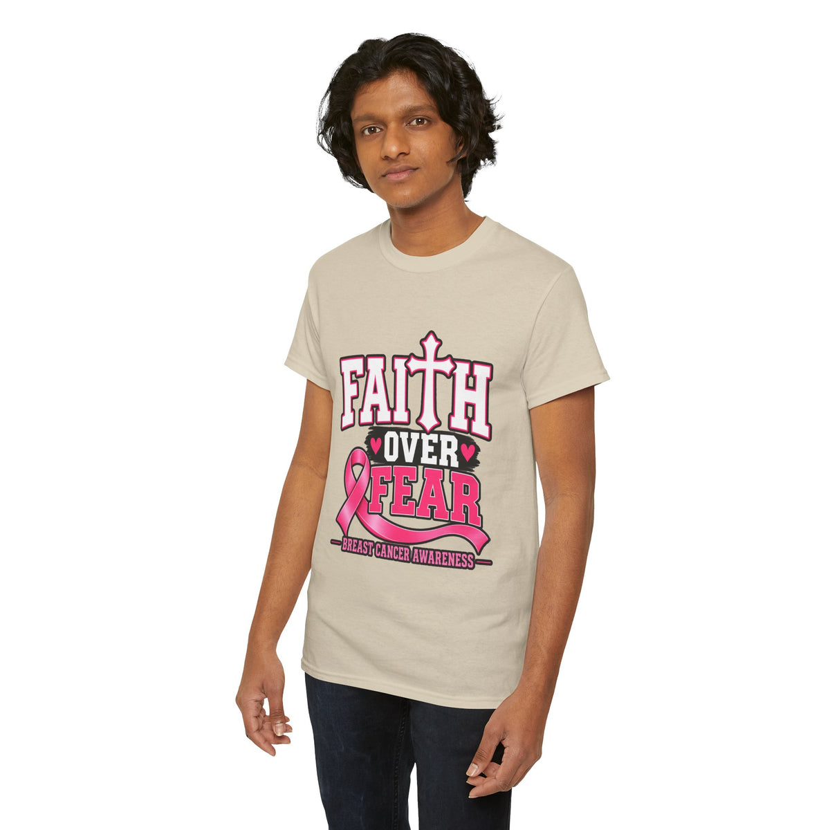 Faith Over Fear T-shirt lifestyle mockup