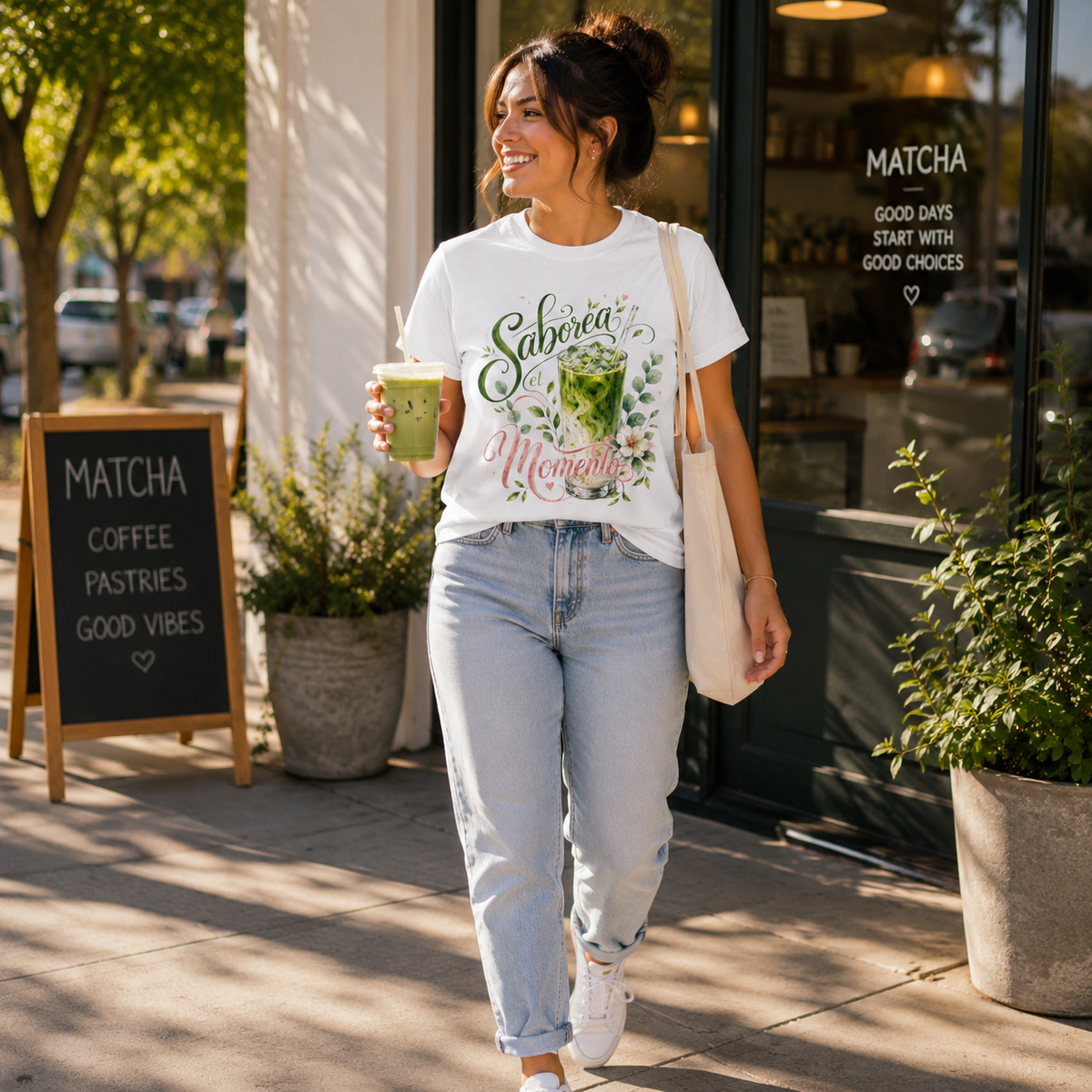 Saborea el Momento Shirt, Iced Matcha Lover Tee