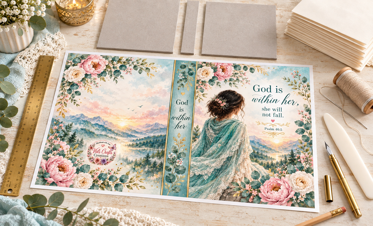 English waterproof vinyl journal cover sheet with bookbinding supplies