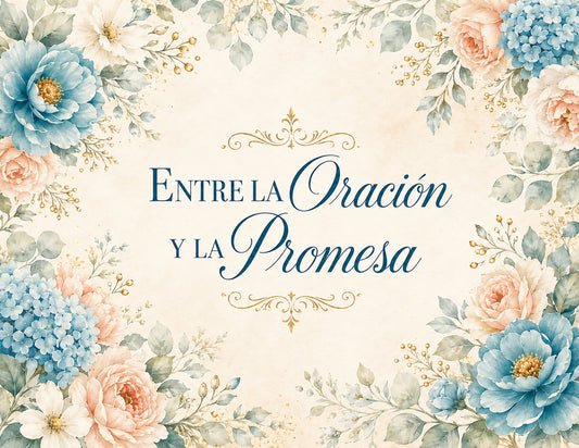 Portada del kit digital cristiano Entre la Oración y la Promesa en español