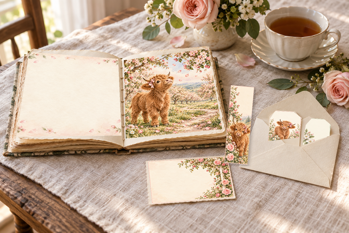 Highland Daydream tea table journal collection
