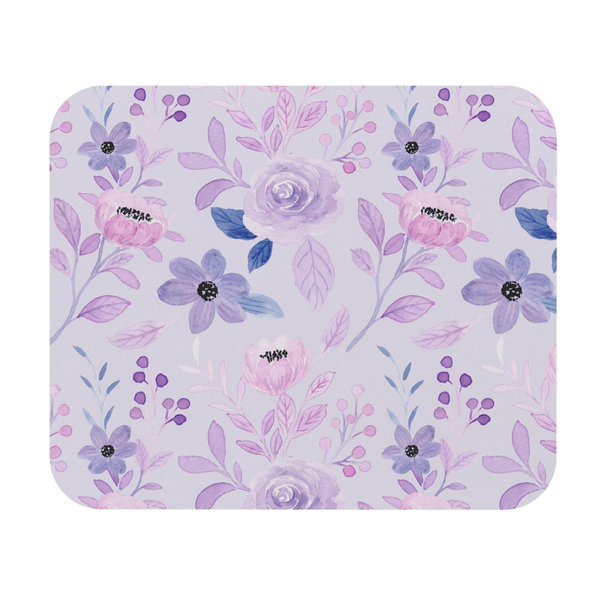 Lavender Floral Mouse Pad | Purple Wildflower Desk Accessory | Feminine Office Decor | Botanical Workspace Gift