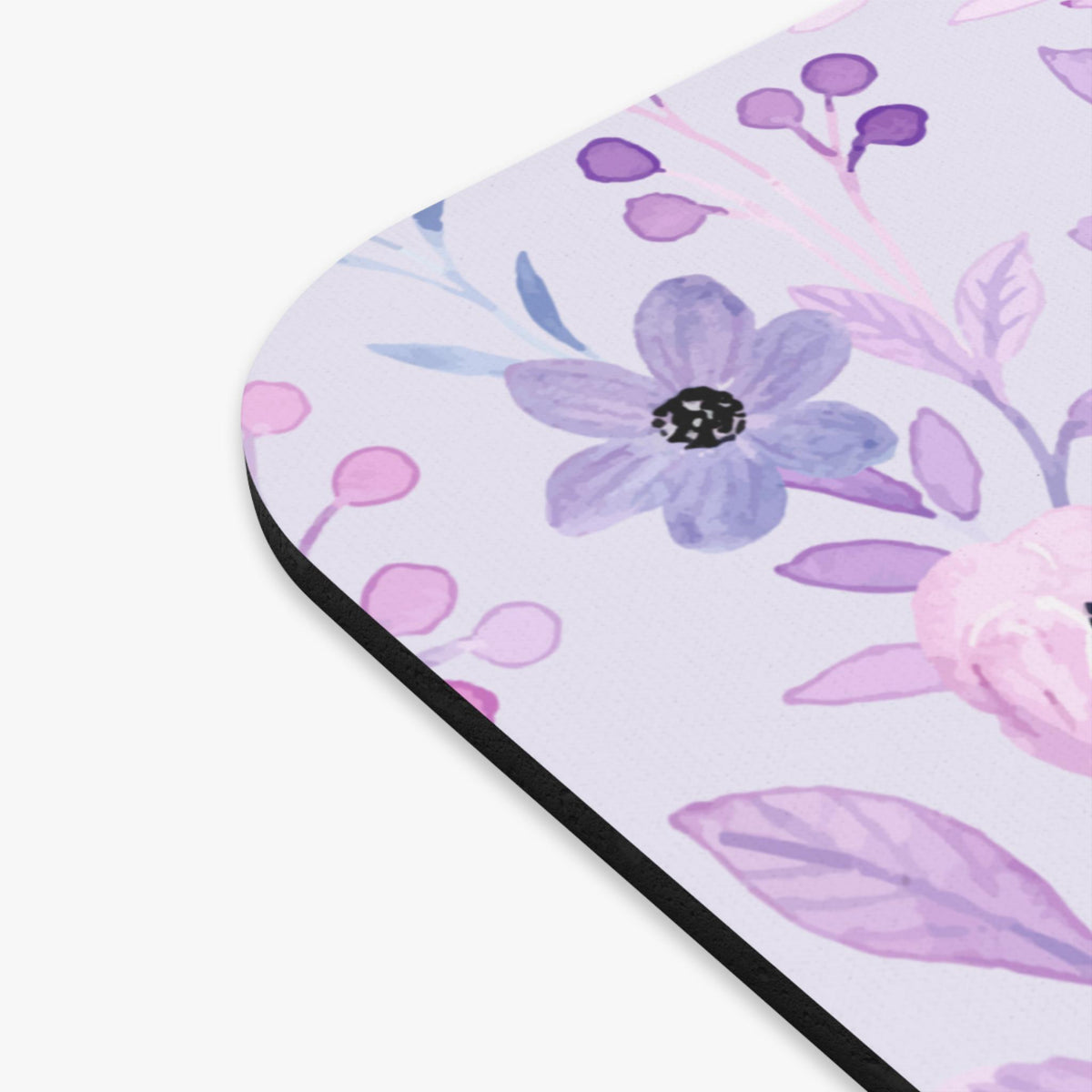 Lavender Floral Mouse Pad | Purple Wildflower Desk Accessory | Feminine Office Decor | Botanical Workspace Gift