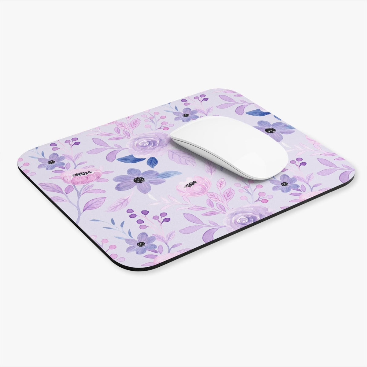 Lavender Floral Mouse Pad | Purple Wildflower Desk Accessory | Feminine Office Decor | Botanical Workspace Gift