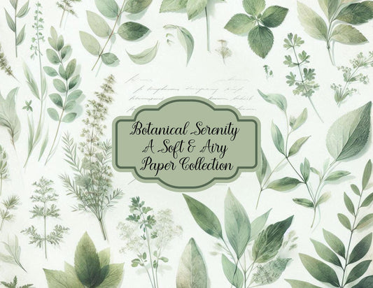 Botanical Serenity: A Soft & Airy Background Paper Kit
