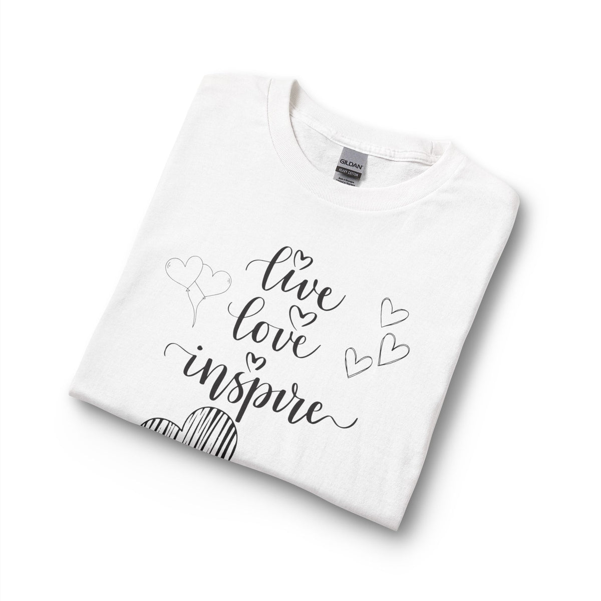 Folded Live Love Inspire long sleeve shirt