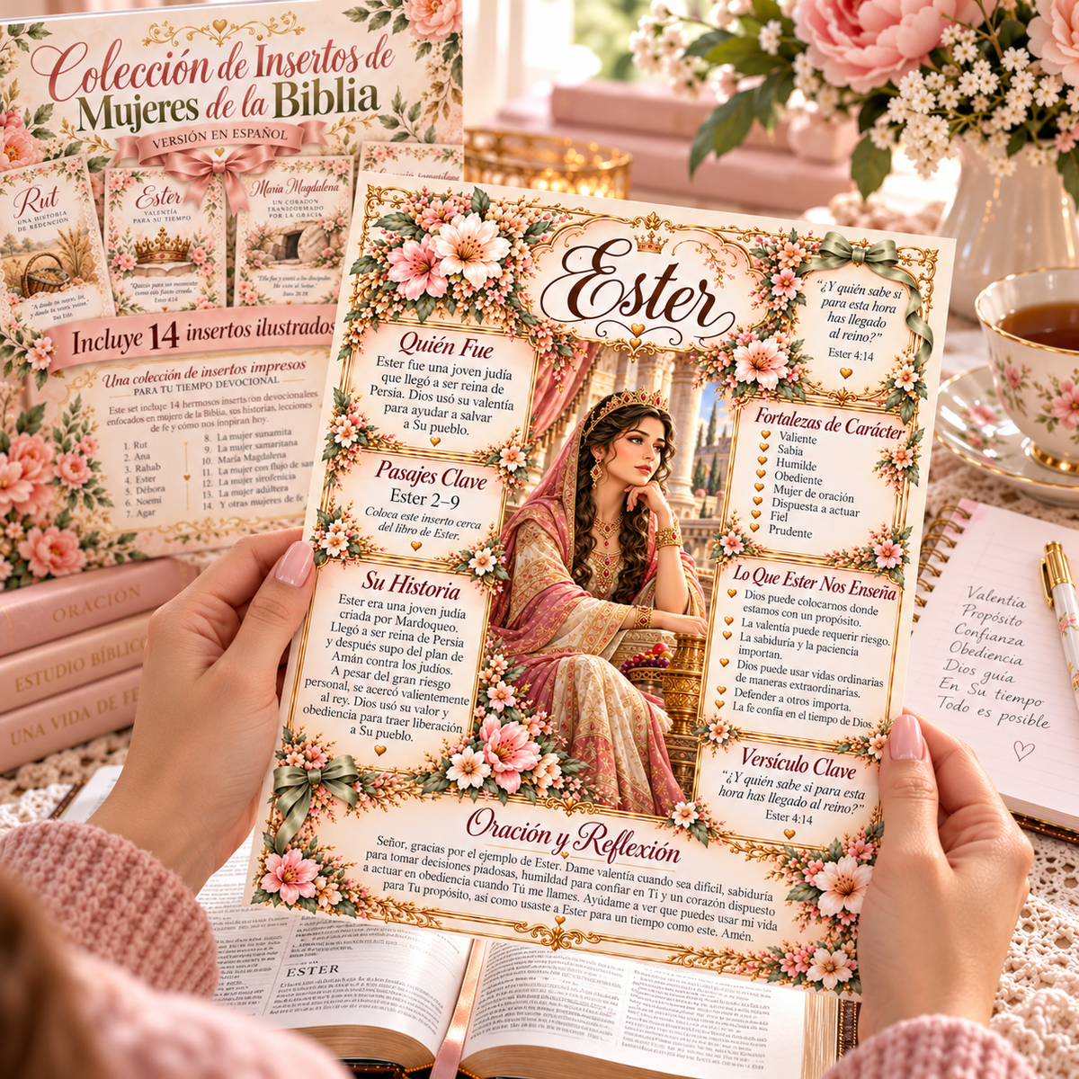 Ester inserto de Mujeres de la Biblia en un estudio bíblico