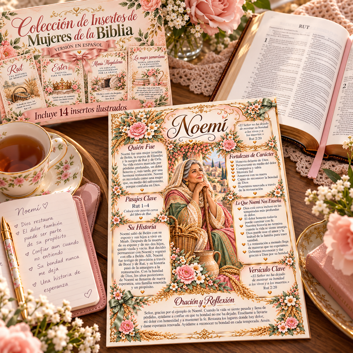 Noemí inserto de Mujeres de la Biblia en un momento devocional