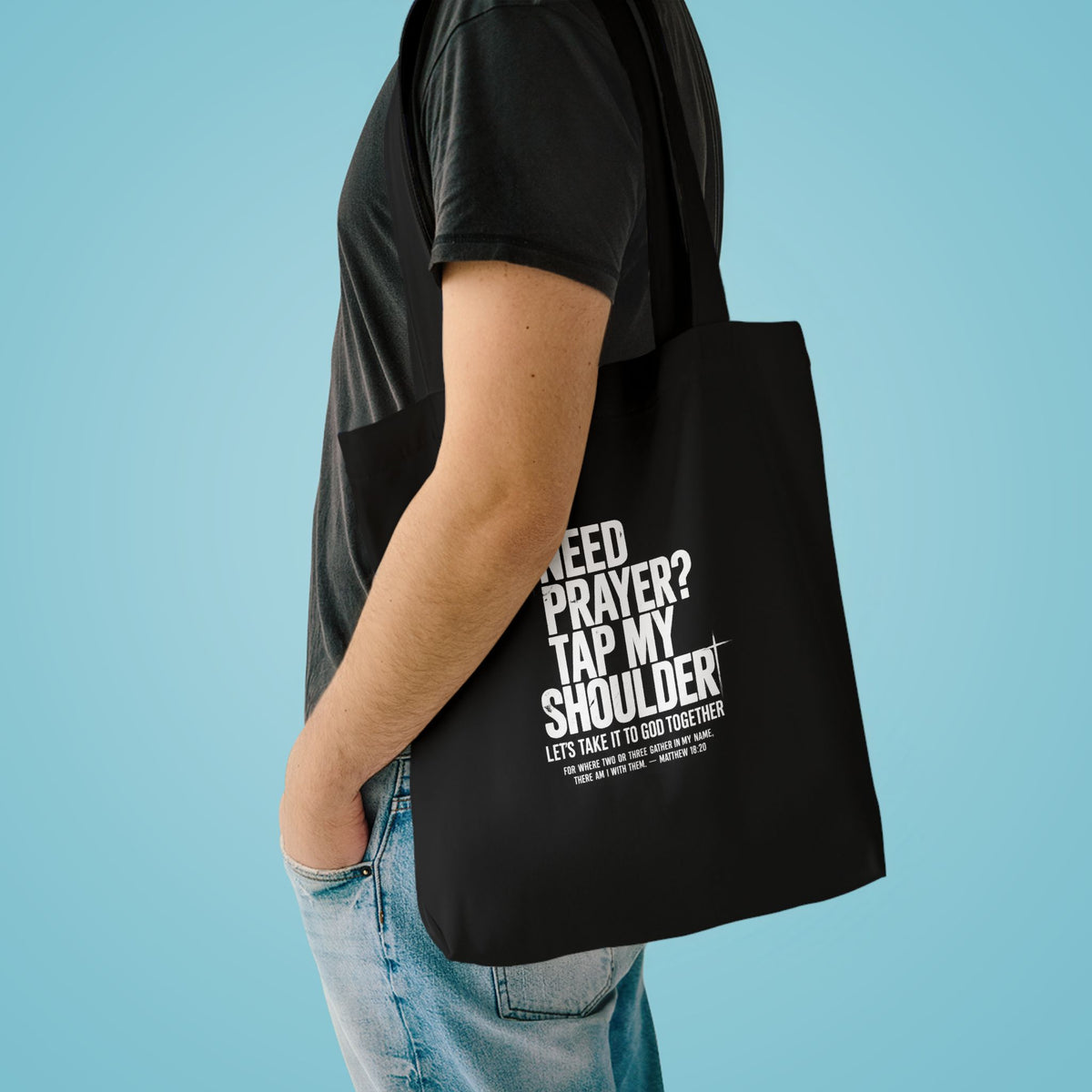 Black lifestyle Need Prayer Christian tote bag