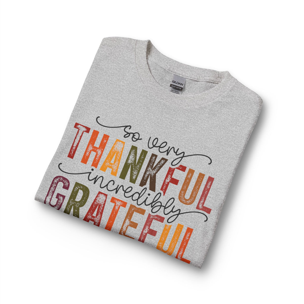 Folded Sport Grey So Very Thankful long sleeve shirt