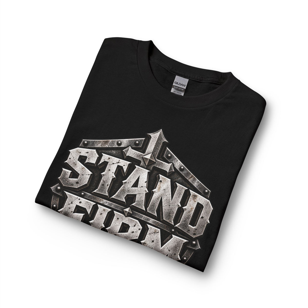 Folded black Stand Firm 1 Corinthians 16:13 Christian long sleeve shirt