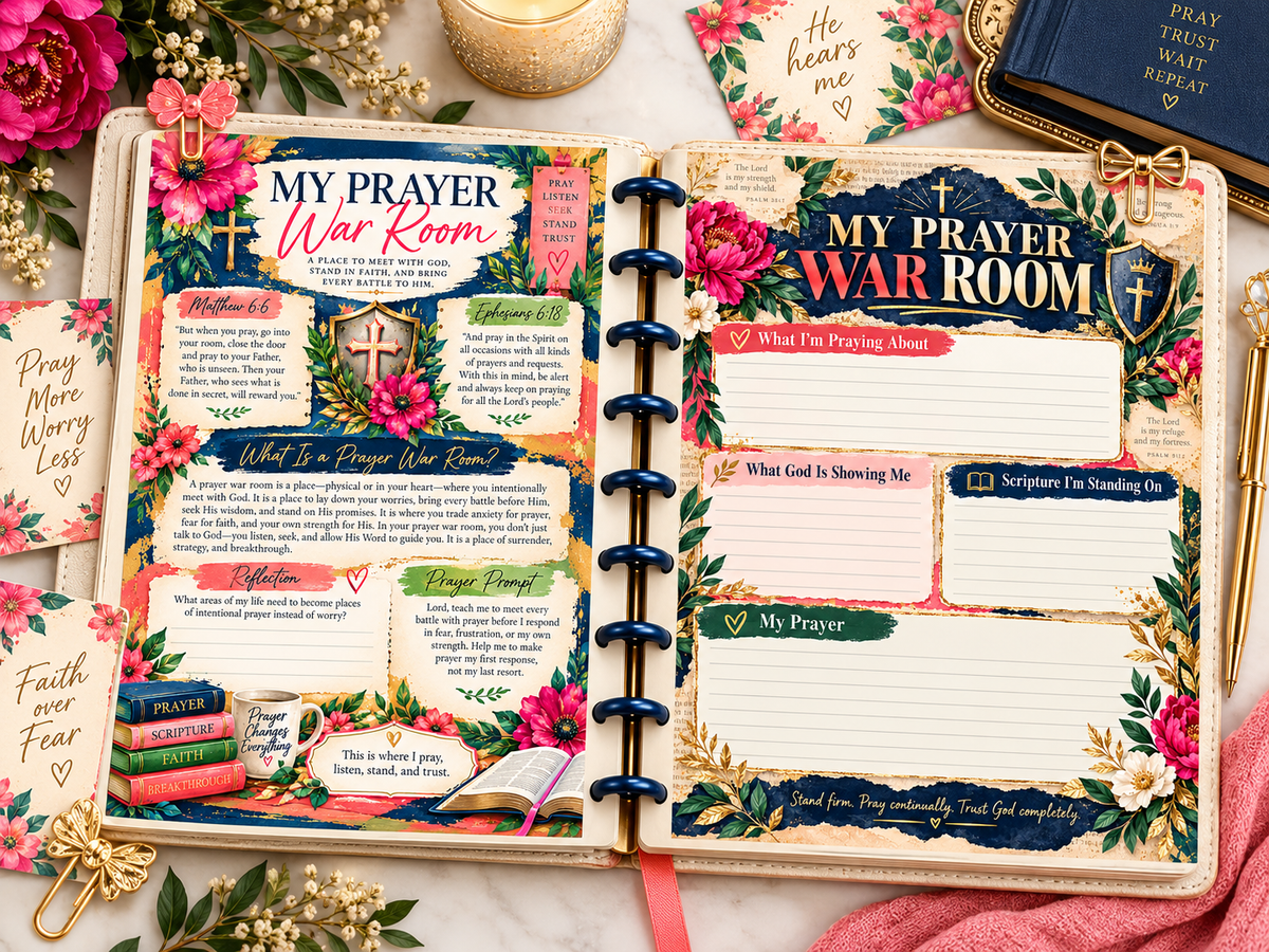 Standing in Prayer disc-bound prayer journal mockup