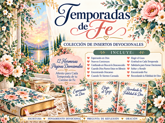 Temporadas de Fe colección devocional en español - portada horizontal