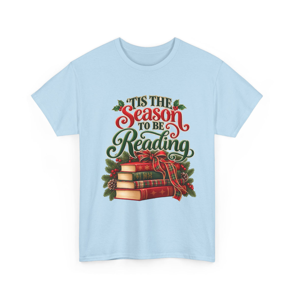 'Tis the Season to Be Reading Christmas book lover T-shirt 2