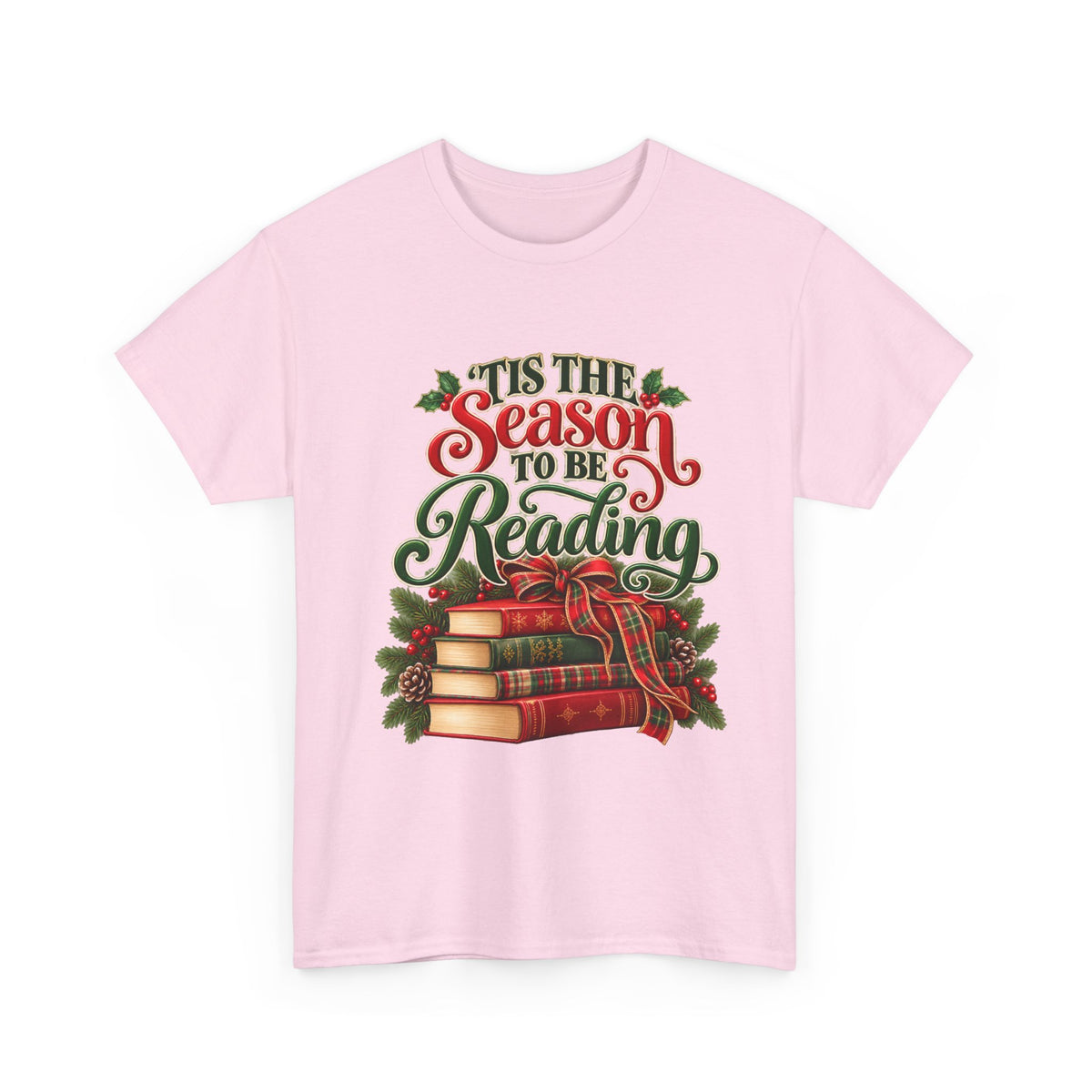 'Tis the Season to Be Reading Christmas book lover T-shirt 3