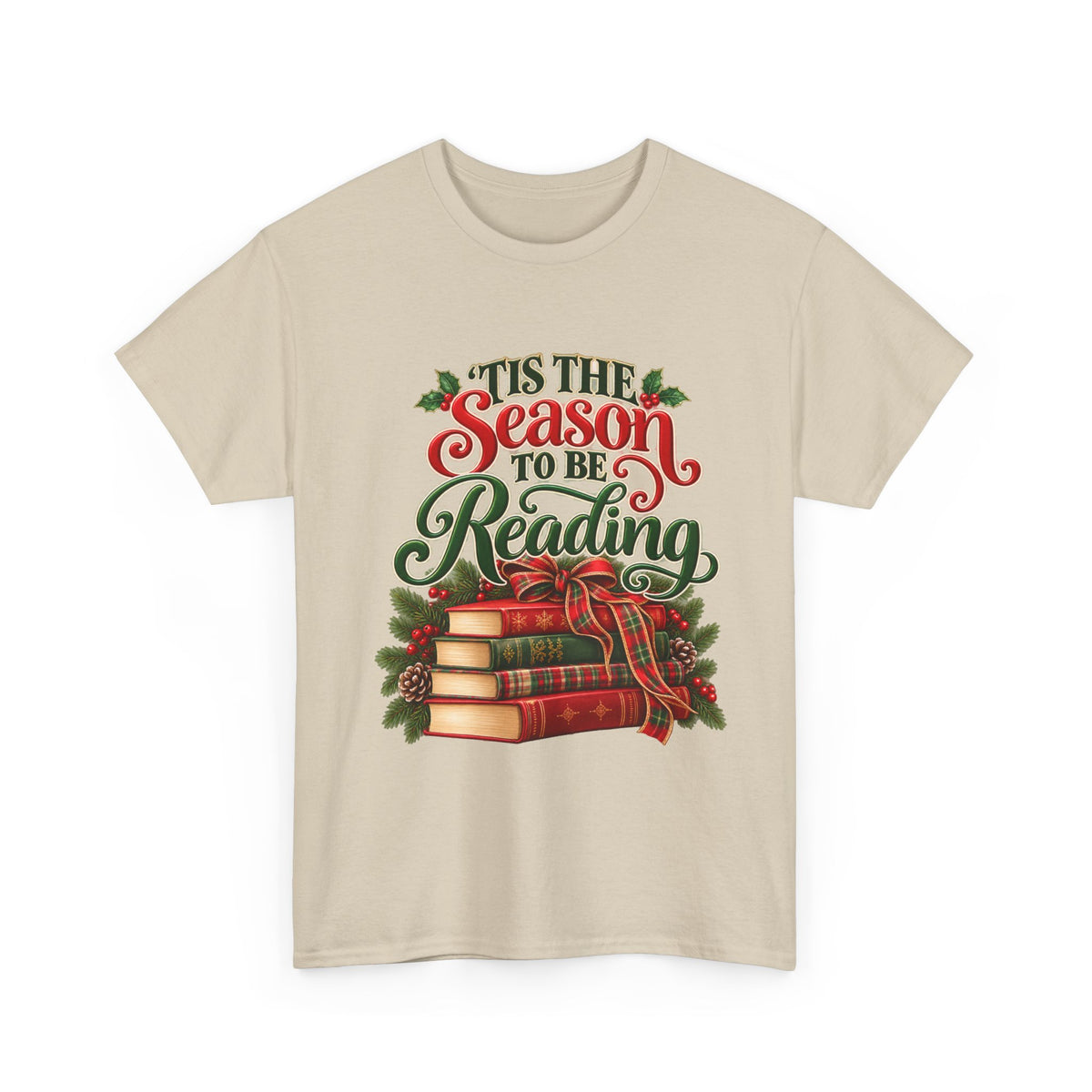 'Tis the Season to Be Reading Christmas book lover T-shirt 4