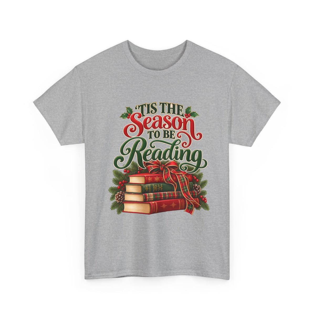'Tis the Season to Be Reading Christmas book lover T-shirt 5