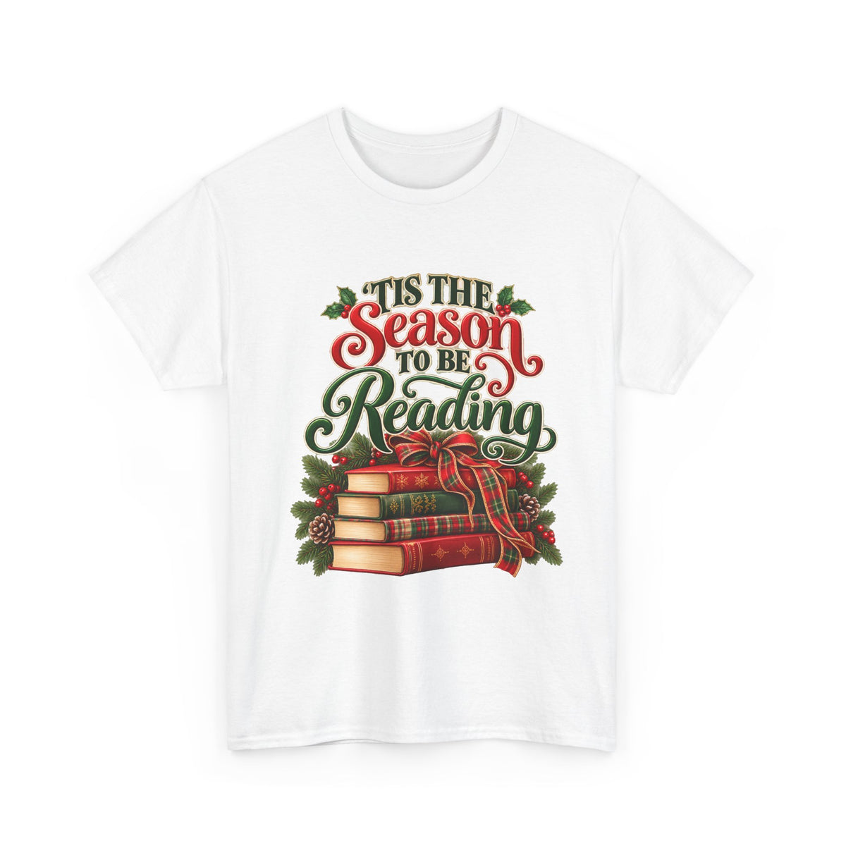 'Tis the Season to Be Reading Christmas book lover T-shirt 6