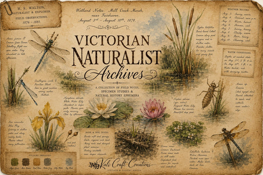 Victorian Naturalist Archives physical junk journal paper kit cover