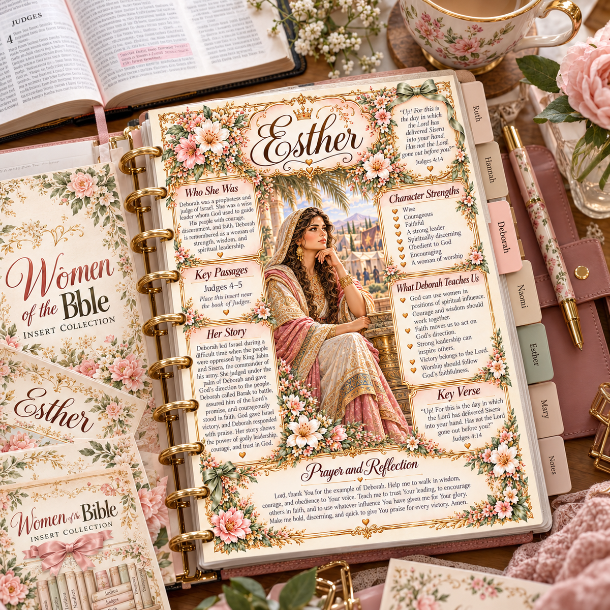 Deborah Women of the Bible printed insert lifestyle mockup